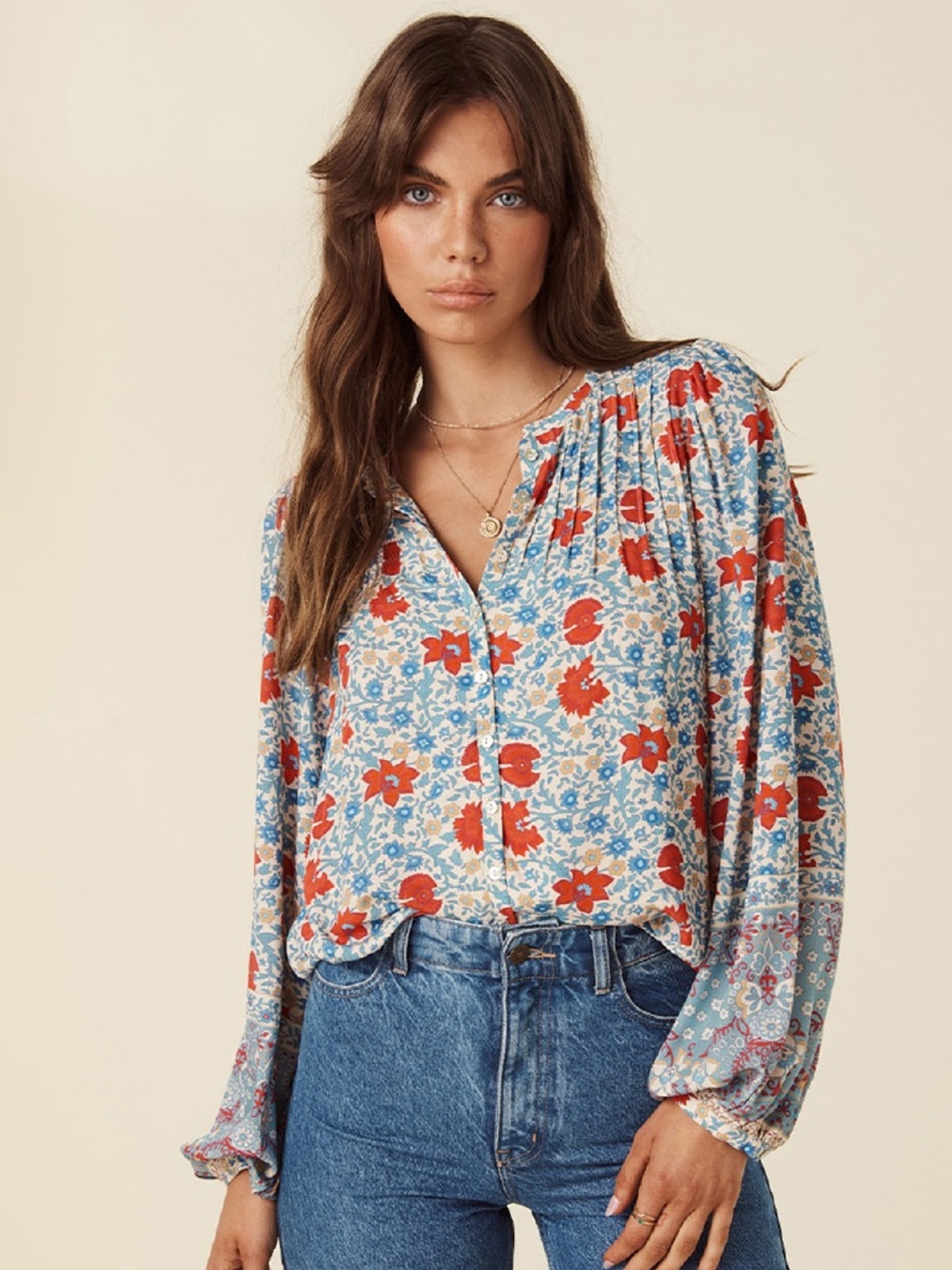 Spell Village Sky Blouse - Large